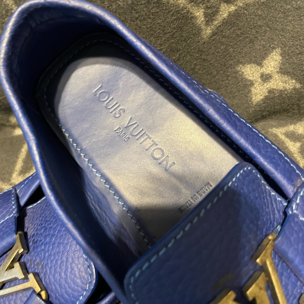 Louis Vuitton men’s blue loafers
